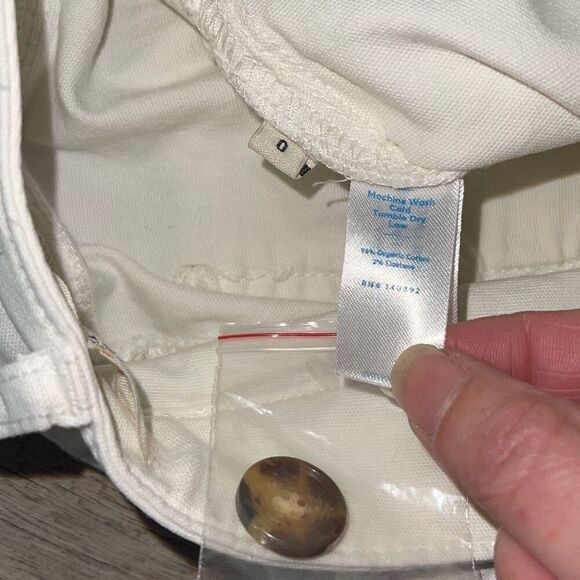 Marine Layer Maya Slim Straight Crop Leg Utility Pant Painter White Size 0 NWT - Picture 8 of 12